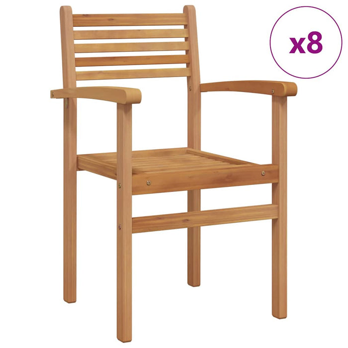 Scaune de grădină stivuibile 8 pcs Maro 55.5 x 55.5 x 90 cm - WALTI WALTI