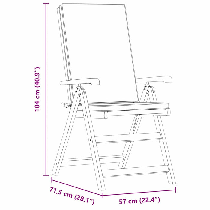 Scaune de grădină relaxante cu perne - set de 8 din lemn de teak solid - WALTI WALTI