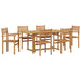 Set de masă pentru grădină 7 pcs Maro Lemn solid de tec - WALTI WALTI