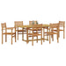 Set de masă pentru grădină 7 pcs Maro Lemn solid de tec - WALTI WALTI