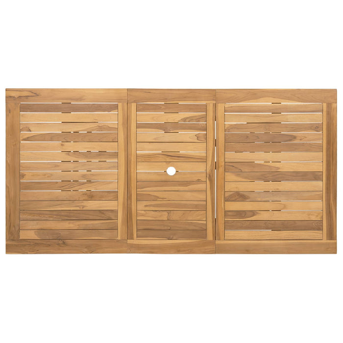 Set de masă pentru grădină 9 pcs Maro Lemn solid de tec - WALTI WALTI