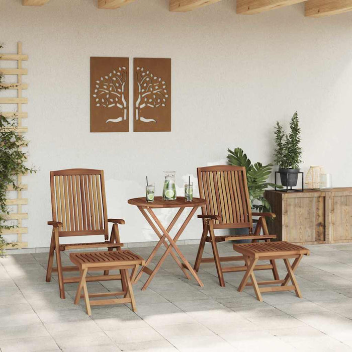 Set de lounge pentru grădină 4 pcs Maro Lemn solid de tec - WALTI WALTI