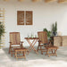 Set de lounge pentru grădină 4 pcs Maro Lemn solid de tec - WALTI WALTI