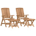 Set de lounge pentru grădină 4 pcs Maro Lemn solid de tec - WALTI WALTI