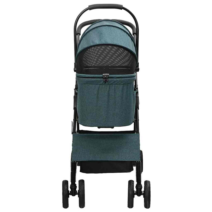 Carucior pentru Pisici Pliante Verde 81 x 47 x 99 cm Poliester WALTI