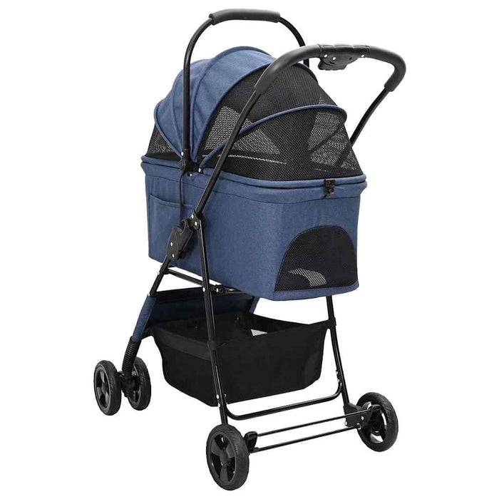 Carucior pentru Pisici Pliante albastru 81 x 47 x 99 cm WALTI