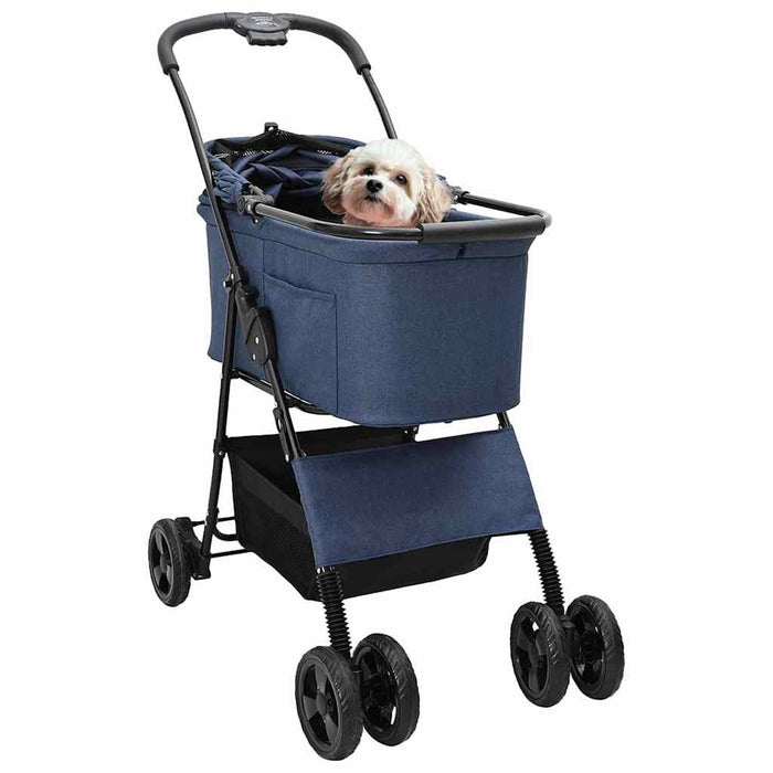 Carucior pentru Pisici Pliante albastru 81 x 47 x 99 cm WALTI
