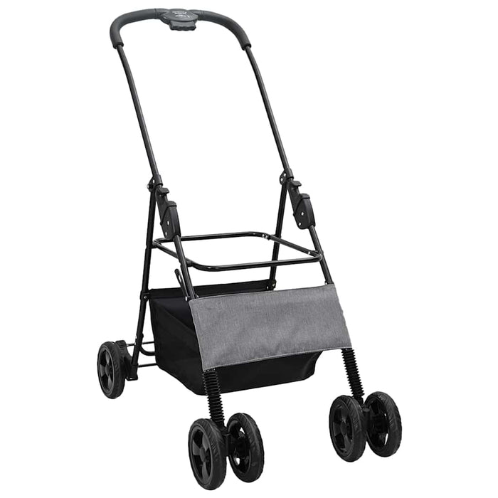 Carucior pentru Pisici Pliante Gri 81 x 47 x 99 cm Poliester WALTI