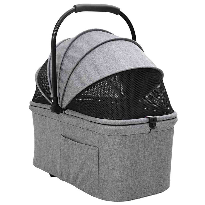 Carucior pentru Pisici Pliante Gri 81 x 47 x 99 cm Poliester WALTI