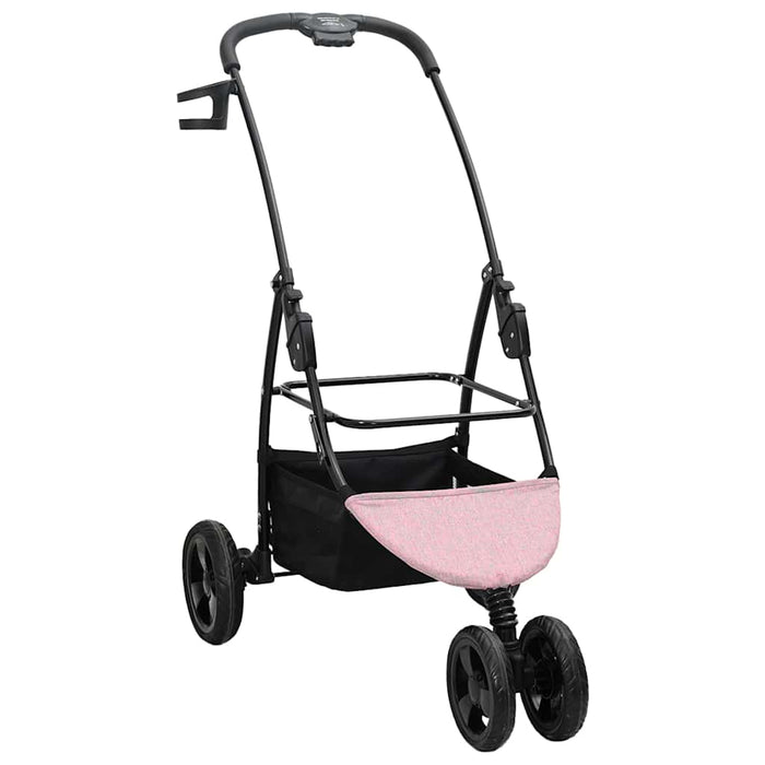 Carucior pentru Pisici Pliante Roz 78 x 54 x 101 cm Poliester WALTI