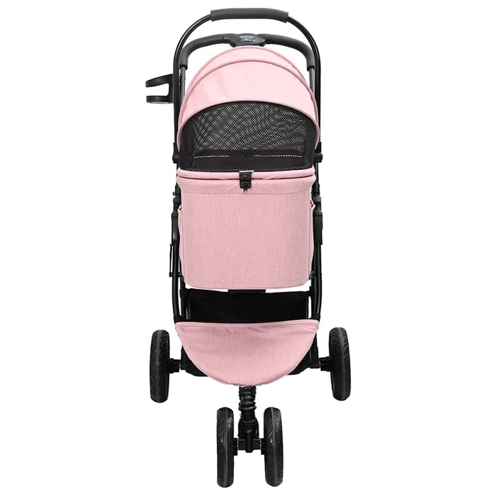 Carucior pentru Pisici Pliante Roz 78 x 54 x 101 cm Poliester WALTI