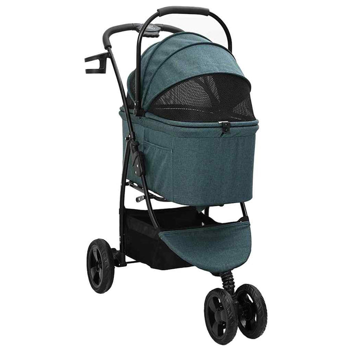 Carucior pentru Pisici Pliante Verde 78 x 54 x 101 cm Poliester WALTI