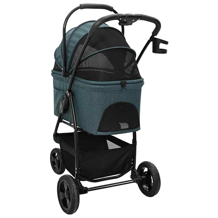 Carucior pentru Pisici Pliante Verde 78 x 54 x 101 cm Poliester WALTI