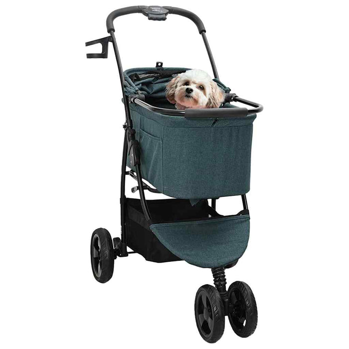Carucior pentru Pisici Pliante Verde 78 x 54 x 101 cm Poliester WALTI