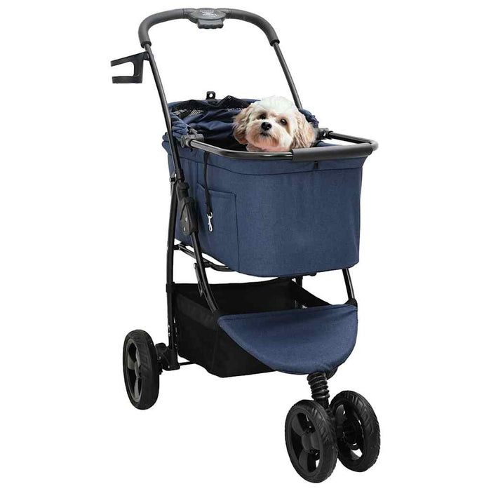 Carucior pentru Pisici Pliante albastru 78 x 54 x 101 cm WALTI
