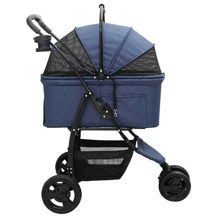 Carucior pentru Pisici Pliante albastru 78 x 54 x 101 cm WALTI