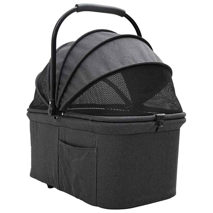 Carucior pentru Pisici Pliante Negru 78 x 54 x 101 cm Poliester WALTI