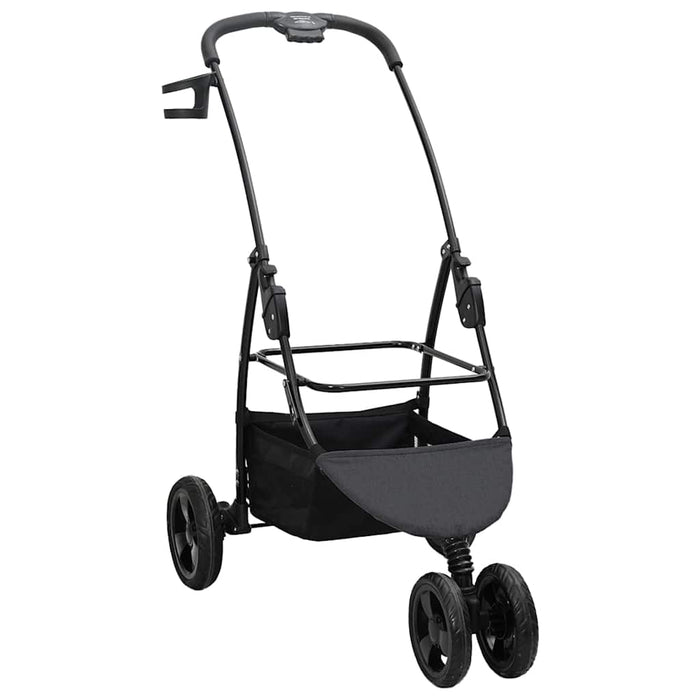 Carucior pentru Pisici Pliante Negru 78 x 54 x 101 cm Poliester WALTI