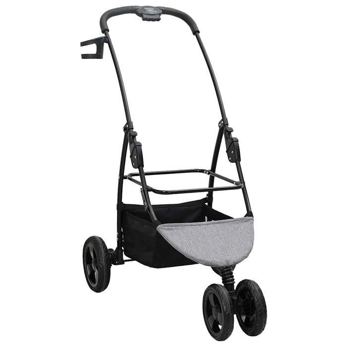 Carucior pentru Pisici Pliante Gri 78 x 54 x 101 cm Poliester WALTI