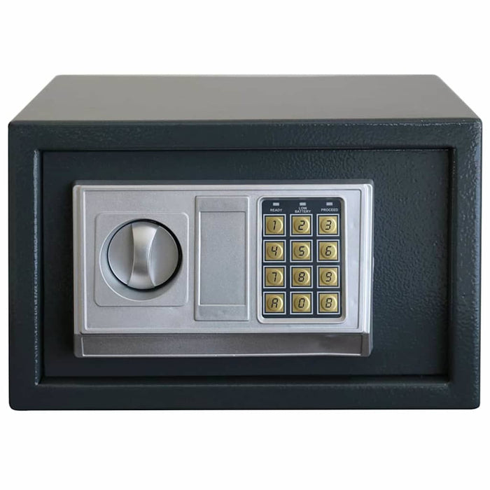 Seif digital cu blocare Gri închis 31 x 20 x 20 cm Oțel - WALTI WALTI