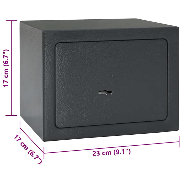 Seif cu blocare Gri închis 23 x 17 x 17 cm Oțel - WALTI WALTI