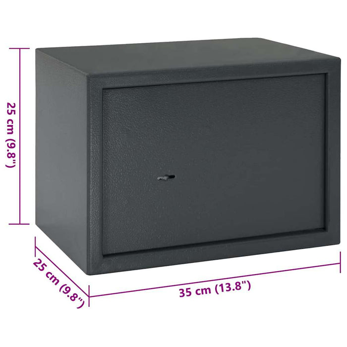 Seif cu blocare Gri închis 35 x 25 x 25 cm Oțel - WALTI WALTI