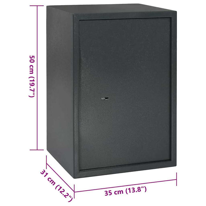 Seif cu blocare Gri închis 35 x 31 x 50 cm Oțel - WALTI WALTI