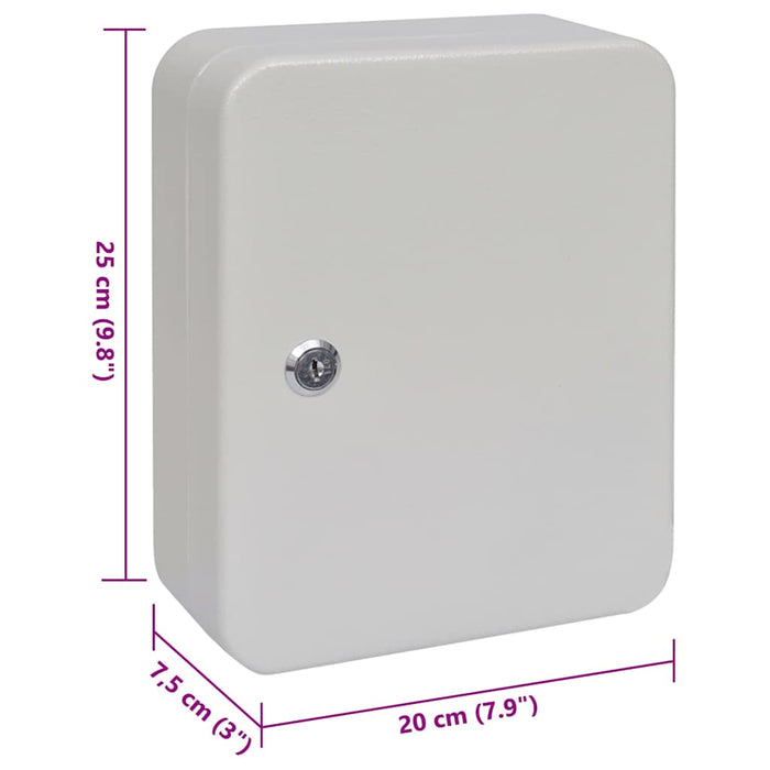 Cutie pentru chei cu blocare Creme 20 x 7,5 x 25 cm Oțel - WALTI WALTI