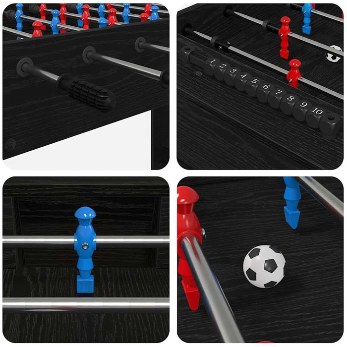 Masă de Foosball Stejar Negru 125 x 60,5 x 80 cm Lemn compozit - WALTI WALTI
