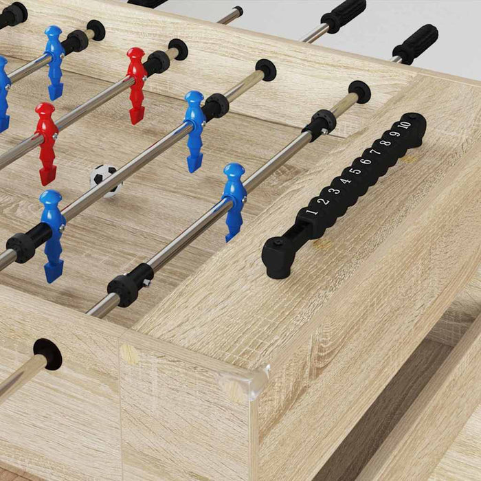 Masă de Foosball Stejar Sonoma 125 x 60,5 x 80 cm Lemn compozit - WALTI WALTI