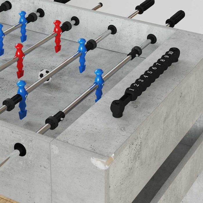 Masă de Foosball Gri din beton 125 x 60,5 x 80 cm Lemn compozit - WALTI WALTI