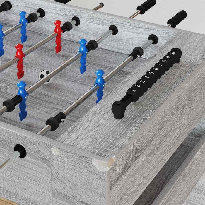 Masă de Foosball Gri Sonoma 125 x 60,5 x 80 cm Lemn compozit - WALTI WALTI