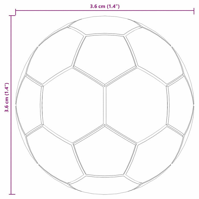 Fotbal de Masă 12 pcs Alb 3,6 x 3,6 cm Polipropilenă - WALTI WALTI