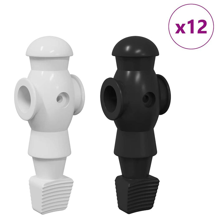 Jucători de masă de fotbal 24 pcs Negru și Alb HIPS - WALTI WALTI