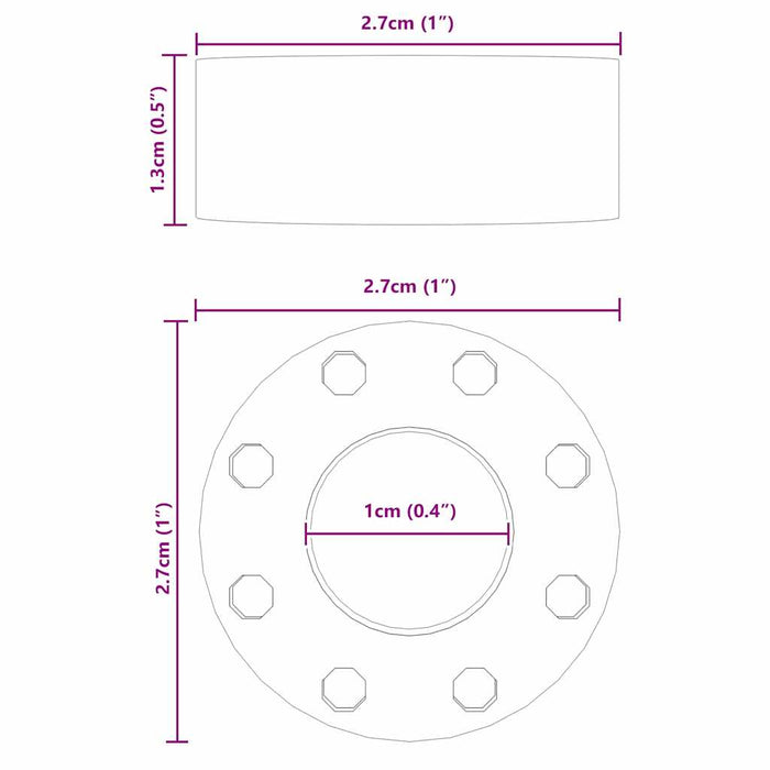Bumpere pentru masa de fotbal 16 pcs Negru 2,7 x 2,7 x 1,3 cm - WALTI WALTI