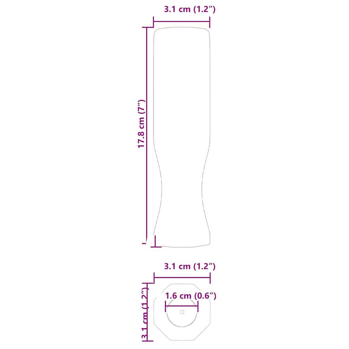Mânere fotbal de masă 10 pcs Negru 3,1 x 3,1 x 17,8 cm PP - WALTI WALTI