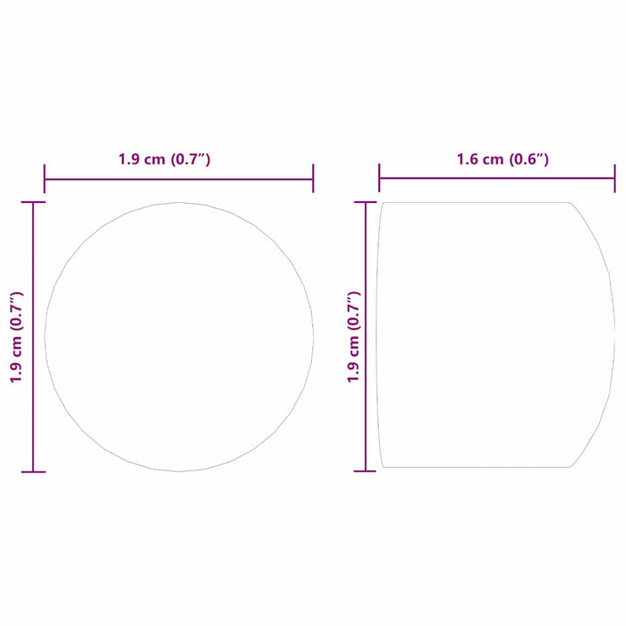 Capsule pentru masa de fotbal 10 pcs Negru 1,9 x 1,9 x 1,6 cm - WALTI WALTI