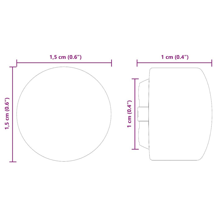 Capsule pentru masa de fotbal 10 pcs Negru 1,5 x 1,5 x 1 cm - WALTI WALTI