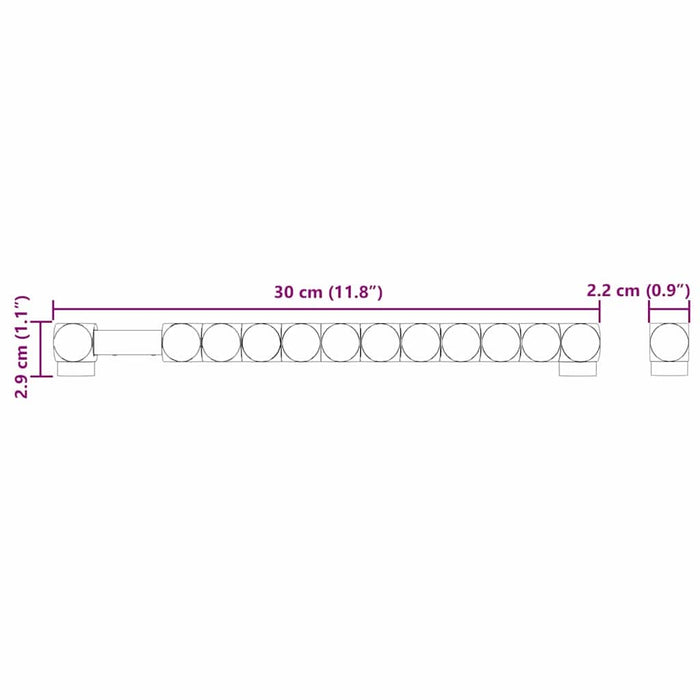 Număr de mese de fotbal 2 pcs Negru 30 x 2,2 x 2,9 cm Plastic - WALTI WALTI