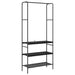 Suport pentru Hârtie cu raft Stejar Negru 77 x 30 x 171 cm - WALTI WALTI