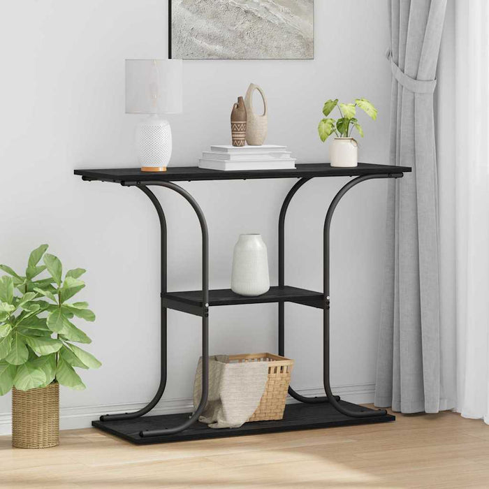 Masă de consolă Stejar negru 101 x 35 x 80.5 cm Lemn compozit - WALTI WALTI