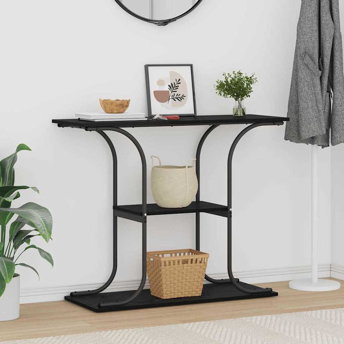 Masă de consolă Stejar negru 101 x 35 x 80.5 cm Lemn compozit - WALTI WALTI