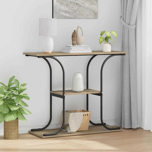 Masă de consolă Stejar sonoma 101 x 35 x 80.5 cm Lemn compozit - WALTI WALTI