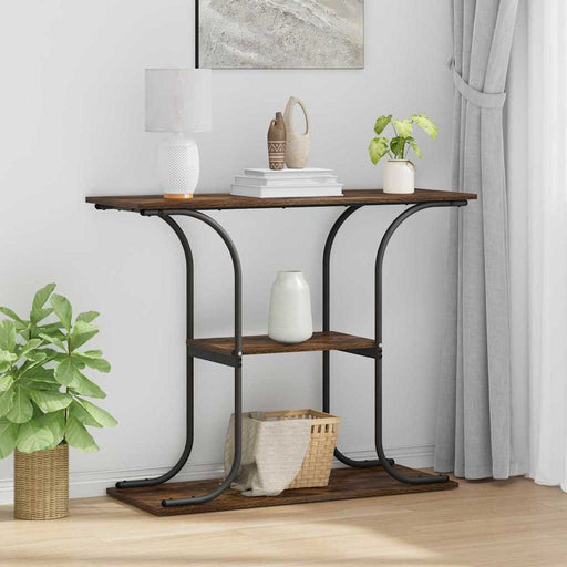 Masă de consolă Stejar afumat 101 x 35 x 80.5 cm Lemn compozit - WALTI WALTI