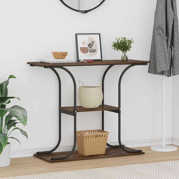 Masă de consolă Stejar afumat 101 x 35 x 80.5 cm Lemn compozit - WALTI WALTI