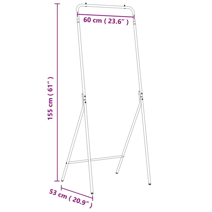 Suport pentru Hârtie Negru 60 x 53 x 155 cm Oțel - WALTI WALTI