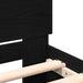 Cadru de pat Stejar Negru 203 x 185 x 70 cm Lemn compozit - WALTI WALTI