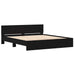 Cadru de pat Stejar Negru 203 x 185 x 70 cm Lemn compozit - WALTI WALTI