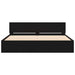 Cadru de pat Stejar Negru 203 x 185 x 70 cm Lemn compozit - WALTI WALTI