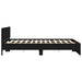 Cadru de pat Stejar Negru 203 x 185 x 70 cm Lemn compozit - WALTI WALTI